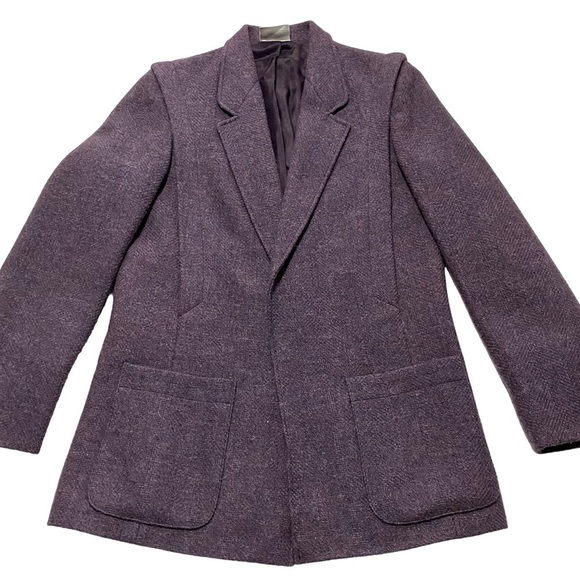 Madeleine Wool Blazer Jacket Herringbone Size 36 6/8 - Picture 8 of 16